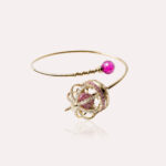 Crown 3D Diamond Bracelet with Sapphire