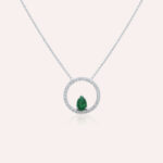 Daily Dazzle Diamond Necklace with Emerald