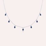 Classic Gold Necklace with Sapphire