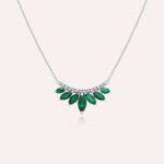 Classic Diamond Necklace with Emerald