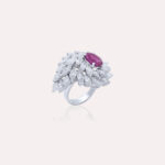 Classic Diamond Ring with Ruby