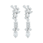 Classic Diamond Earrings with Emerald-cut  Marquise and Pear