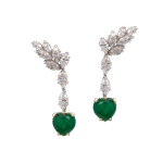 Daily Dazzle Diamond Earrings with Emerald