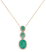 Daily Dazzle Diamond Necklace with Emerald