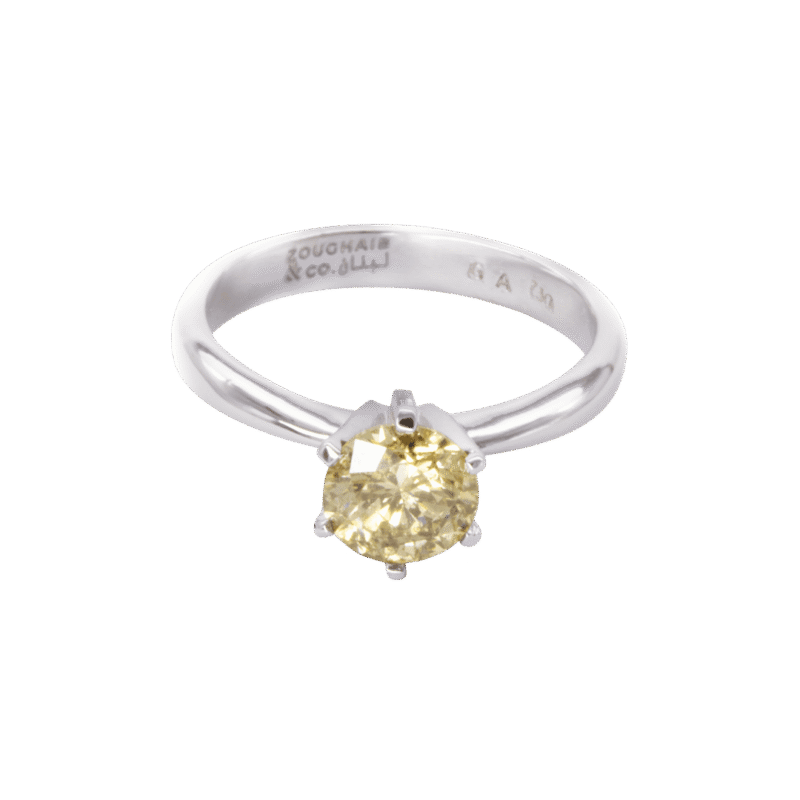 Classic Fancy Diamond Ring Single stone