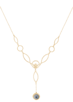 Evil Eye jewelry, Emblem Gold Necklace