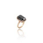 Classic Diamond Ring with Fancy Black Diamond