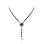 Classic Diamond Necklace with Sapphire