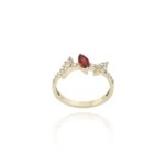 Daily Dazzle Diamond Ring with Ruby