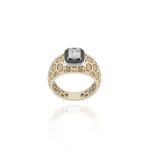Daily Dazzle Diamond Ring with Baguette and black