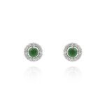 Daily Dazzle Diamond Earrings with Emerald