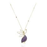 Fairy Tale Diamond Necklace with Fancy Diamond and Precious Colors