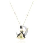 Fairy Tale Diamond Necklace with Fancy Diamond and Precious Colors