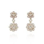 Daily Dazzle Diamond Flower Earrings with Fancy Diamond