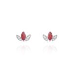 Daily Dazzle Diamond Earrings with Ruby