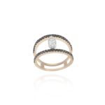 Classic Diamond Ring with Fancy Black Diamond
