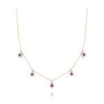 Daily Dazzle Diamond Necklace with Ruby