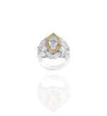 Classic Diamond Ring with Marquise and Fancy Diamond