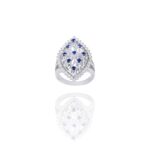 Classic Diamond Ring with Sapphire