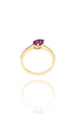 Classic Gold Ring with Precious Colors