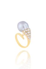 Daily Dazzle Diamond Ring with Pearl