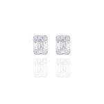 Classic Diamond Earrings with Baguette Diamond