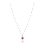 Classic Diamond Necklace with Ruby