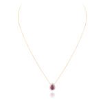 Classic Diamond Necklace with Ruby
