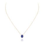 Classic Diamond Necklace with Sapphire