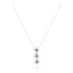 Daily Dazzle Flower  Diamond Necklace with Fancy Black Diamond