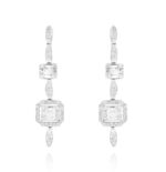 Classic Diamond Earrings with Baguette Diamond