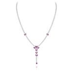 Classic Diamond Necklace with Ruby