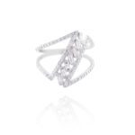 Classic Diamond Ring with Baguette Diamond