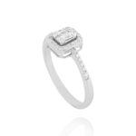 Classic Diamond Ring with Baguette Diamond