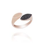 Classic Ring with Fancy Black Diamond