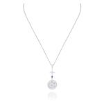 Daily Dazzle Moon Diamond Necklace with Sapphire