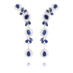 Classic Diamond Earrings with Sapphire