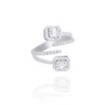 Classic Diamond Ring with Baguette Diamond