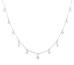 Classic Diamond Necklace with Marquise  Pear and princess