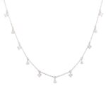 Classic Diamond Necklace with Princess and Pear