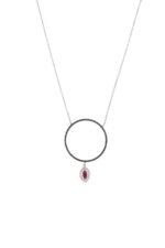 Daily Dazzle Fancy Diamond Necklace with Ruby
