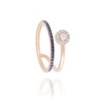 Classic Diamond Ring with Fancy Black Diamond