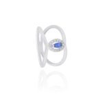 Classic Diamond Ring with Sapphire