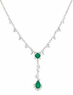 Daily Dazzle  Diamond Necklace with Emerald