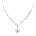 Classic Diamond Necklace with Marquise