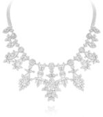 Bridal Diamond Necklace with Baguette
