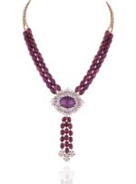 Classic Diamond Necklace with Ruby