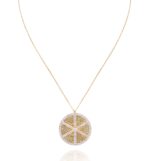 Exotic Summer Diamond Lemon Necklace with Sapphire