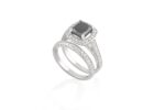 Classic Diamond Ring with Fancy Black Diamond