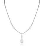 Classic Diamond Necklace with Baguette